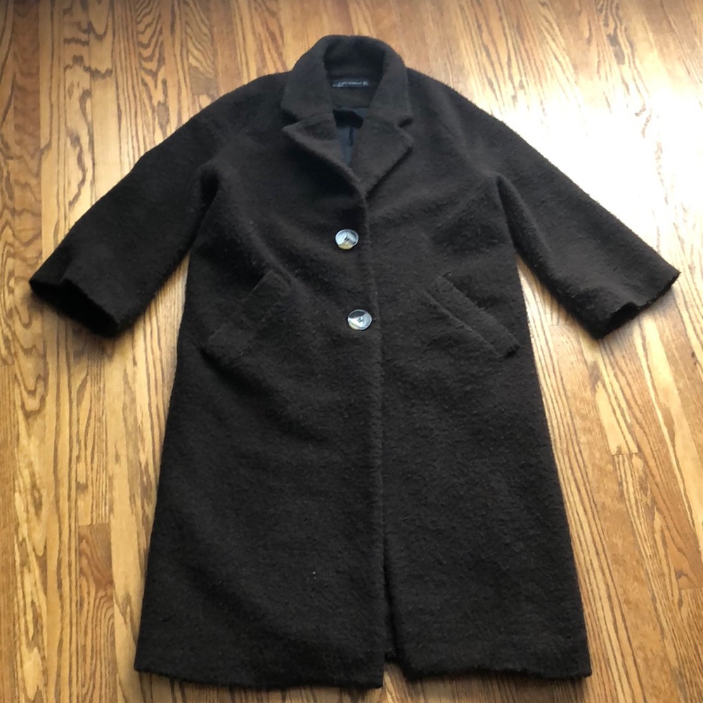 Women’s Oversized Brown, Long Teddy Jacket